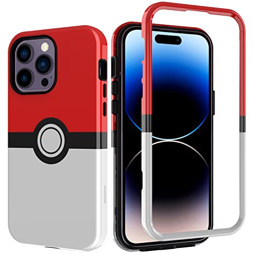 SupBo Case for iPhone 15 Pro - Cartoon Kawaii Red&White...