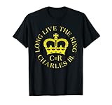 Long Live King Charles Gifts C3R Charles 3rd King Chemises et cadeaux d'anniversaire, fête des mères, fête des pères ou cadeau de Noël pour les amoureux de Charles III King of UK. Chemise Union Jack, T-shirt UK, vêtements pour fans du Royaume-Uni.