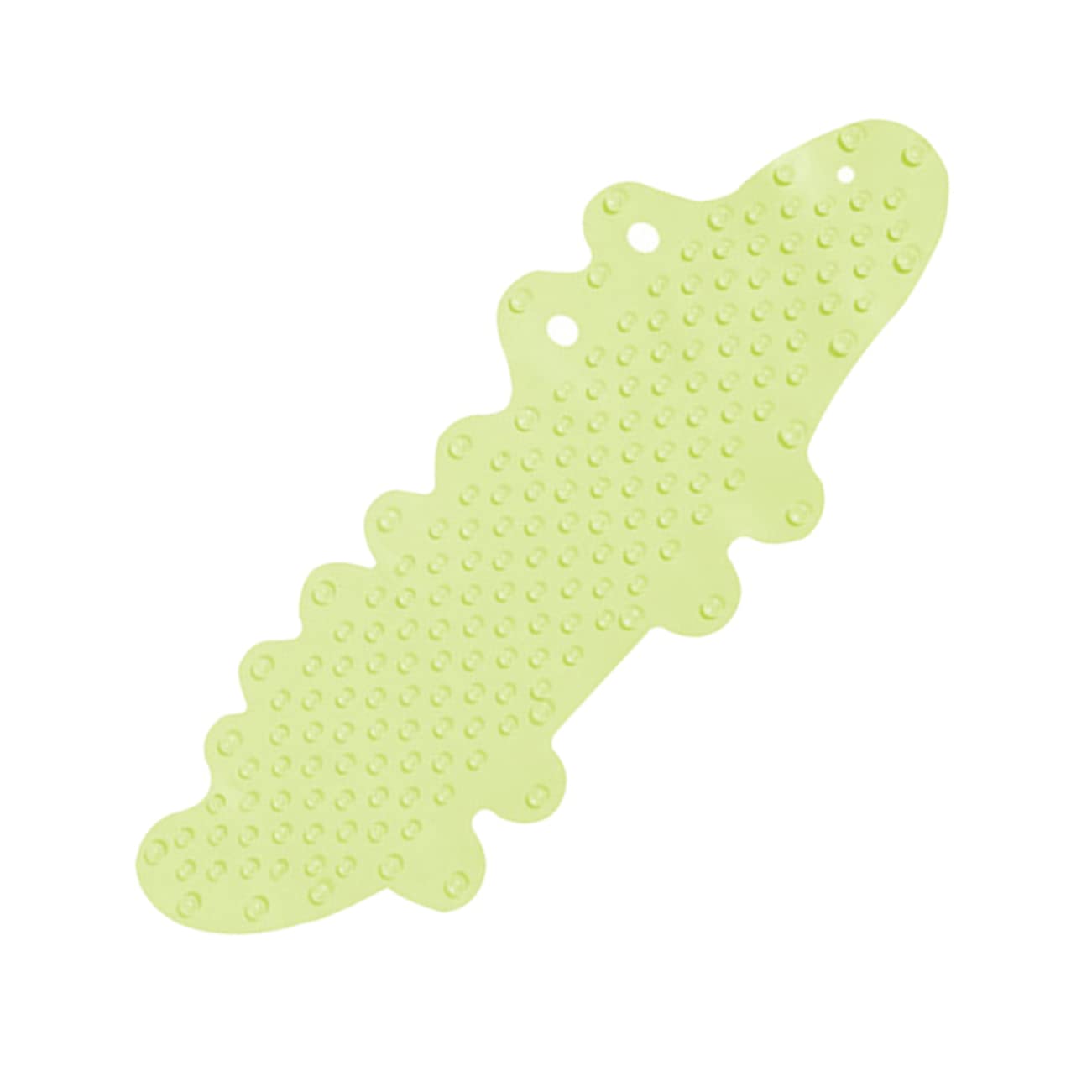 Hohopeti Tappetino Antiscivolo da Doccia e Bagno Animale Coccodrillo Verde Ventose Potenti Massaggiante Morbido PVC per Casa Hotel Spa
