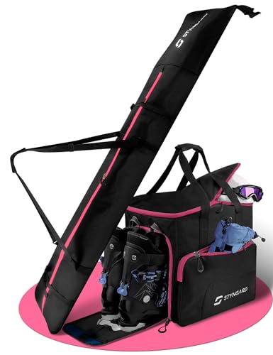 STYNGARD Skitasche Set 4-teilig (140cm-200cm) Skisack und...