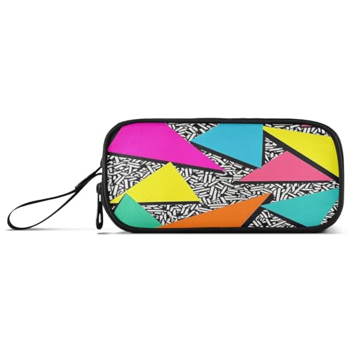 Image of Caikeny Pencil Case 80s 90s Pen Bag Large Capacity Pencil Box Pen Pouch with Zipper Cosmetic Organizer for Kids Teens Adults
