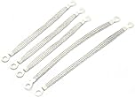 Earth Strap, Earth Bonding Straps, Bamyli 3 Pcs 10in & 2 Pcs 13in Professional Vehicle Grounding Straps with Ring Terminals for Most Cars (Silver 5pcs)