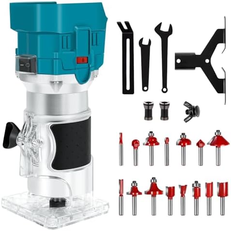 ConBlom Brushless Router Trimmer, 18V 30000RPM Electric Hand Palm ...