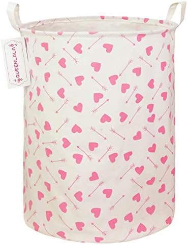 QUEENLALA Large Storage Basket,Laundry Hamper（Heart Arrow）