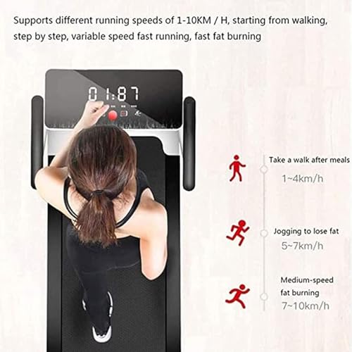 Image of Electric Treadmill-Ultra-Thin Mute Folding Walking Treadmill - for Home /Office Portable Fitness Equipment-Small Unisex Walking Machine