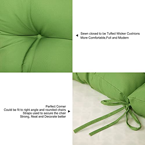 Artplan Patio Chair Cushion,Tufted Adirondack Outdoor Chair Cushion,Wicker High Back Outdoor Seat Cushion,Set Of 4,21"X21"X4" (4 Pack) #TOP3