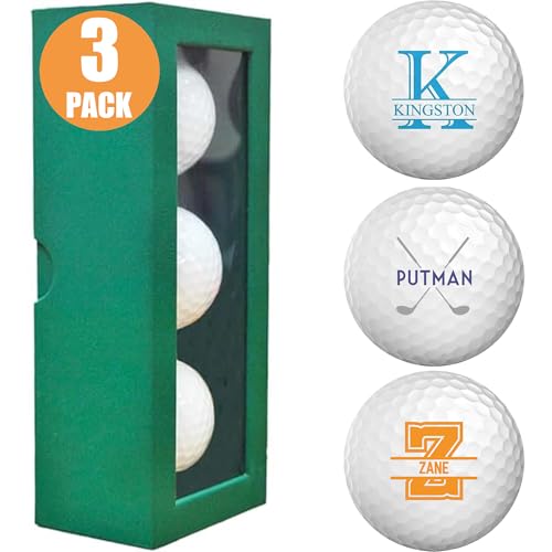 Personalized Golf Balls with Gift Box - Monogrammed Golf Set,