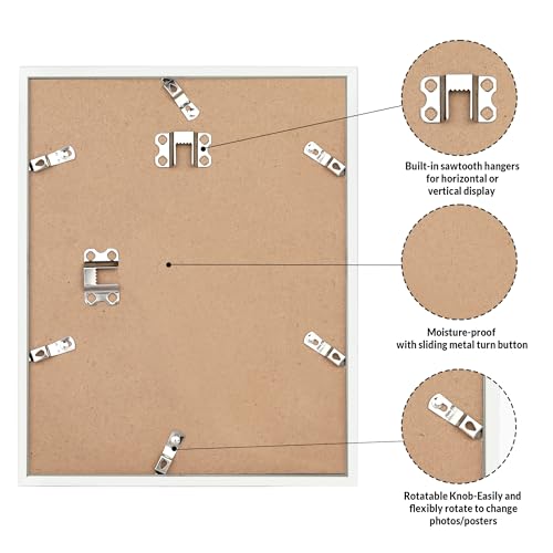 Image of LaVie Home 11x14 Picture Frames Set of 12,Frame for 11x14 Pictures,Photo Frames for Wall Mounting or Table Top Display,White