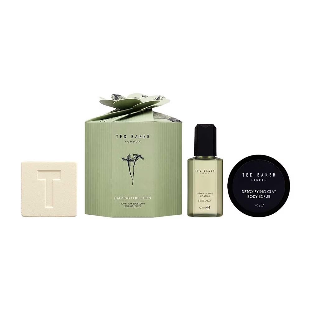 NEW Ted B Jasmine & Lime Blossom Calming Collection, Bath Gift Set