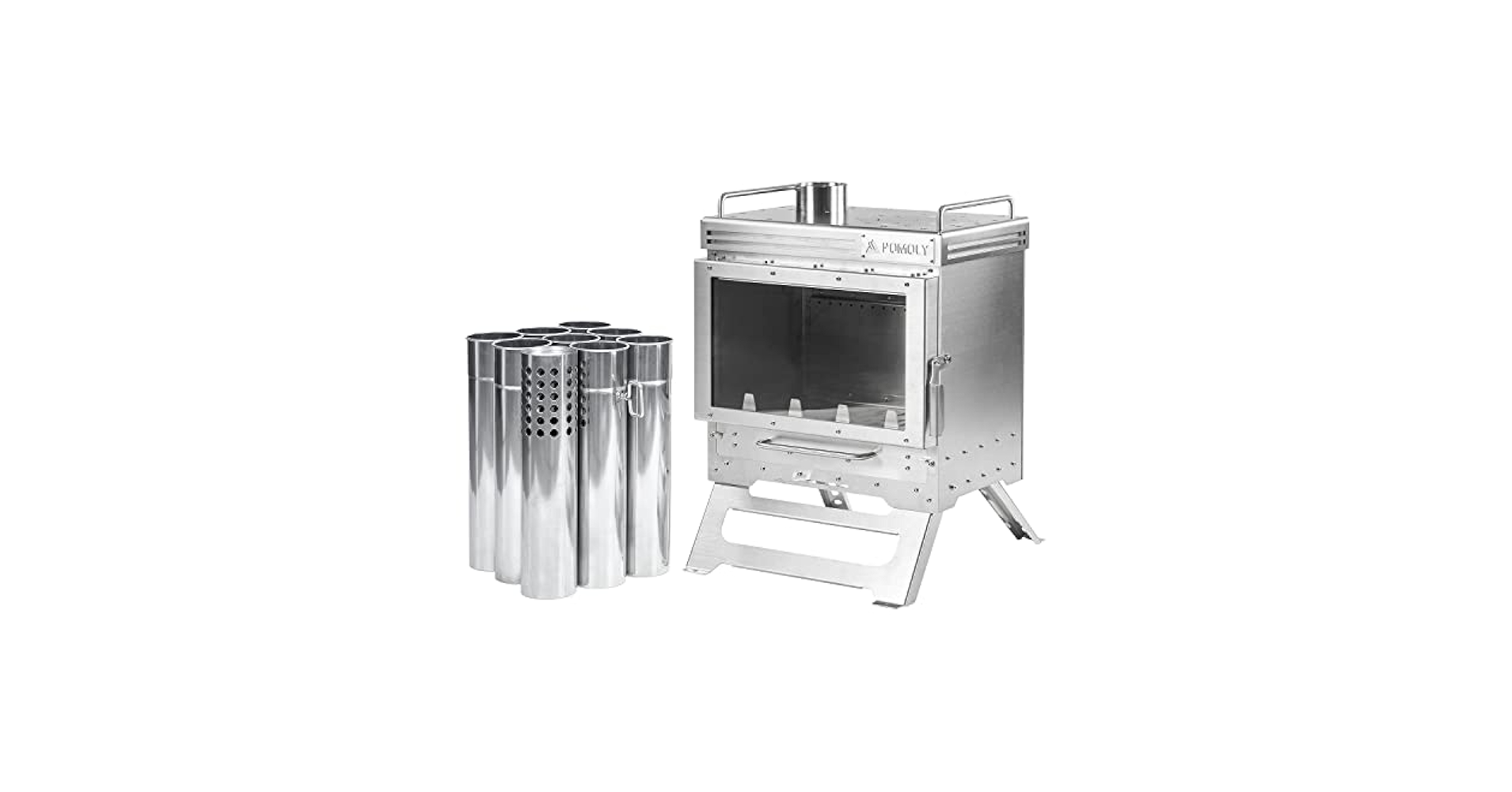 【２回使用のみ】POMOLY 薪ストーブ Dweller Max 2.0ポモリー Dweller Max 2.0 Tent Stove | Camping Fireplace for Hot Tent