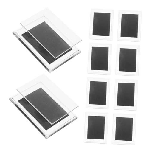 GRIRIW Fridge Photo Frames 10pcs Acrylic Id Holders Name Tag Holder Easy to Change Pictures 95 * 70mm