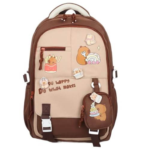 Sac à dos capybara léger fini le mal de dos pour l'école des filles