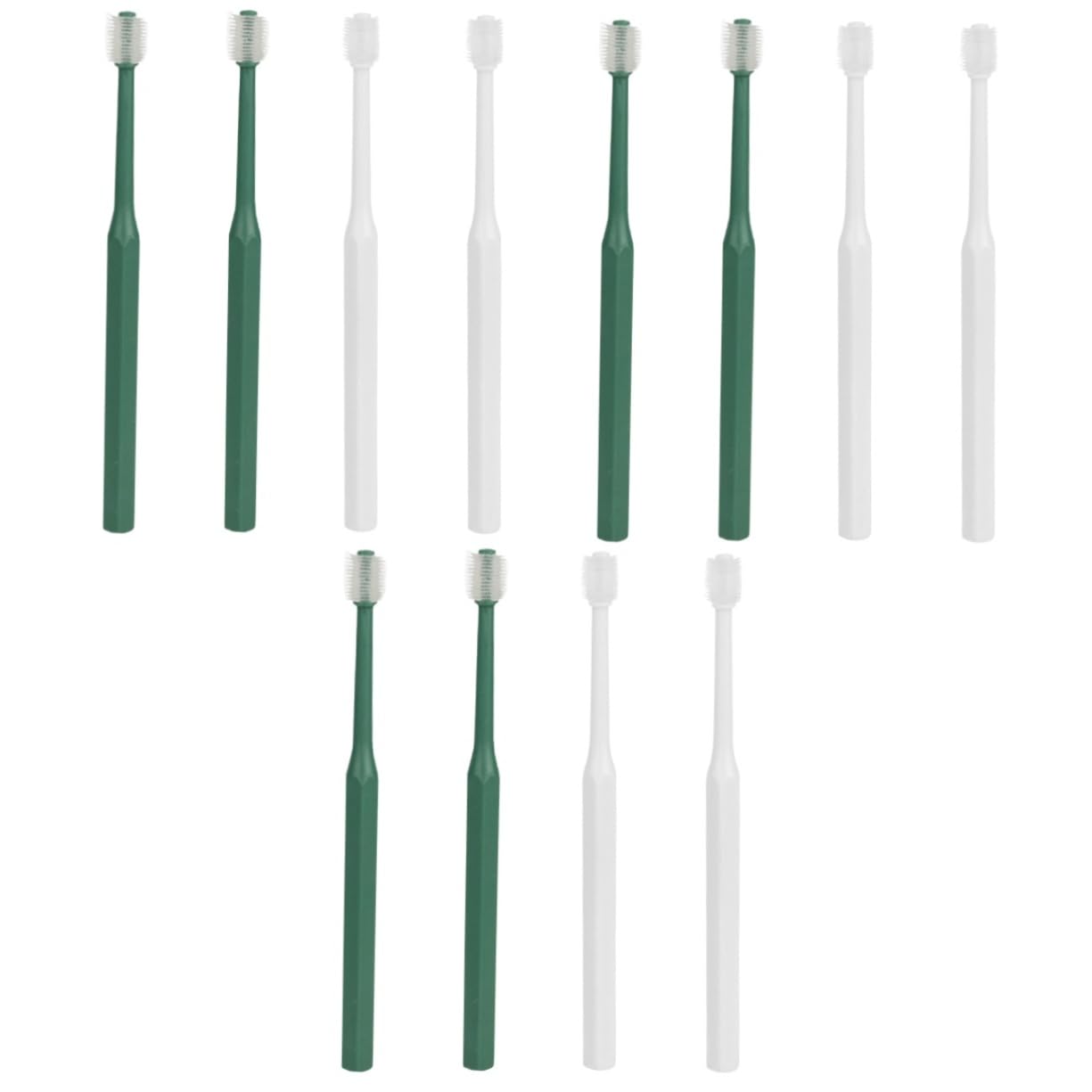 Sosoport 12pezzi Spazzolino Da Denti Per Animali Domestici Di Spazzolini Per Cani e Gatti Design Ergonomico Con Manico Antiscivolo Igiene Orale Completa Per Cuccioli e Gattini