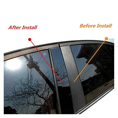 Adornos para pilar de ventana de coche que realzan el diseño de su Ford Fiesta 2009-2015 4