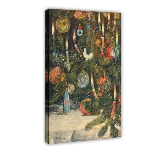 Tableau Christmas Treeated With Lights de Rudolf Bernhard Willmann décoration murale 61cm