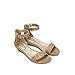 Kenneth Cole REACTION Women's Great Viber Ankle Strap Low Wedge Sandal, Gold,...