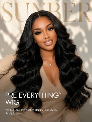 Image of Loose Body Wave Human Hair Wig 24 inchGlueless 13x4 HD Lace Front Wig | Glueless Wigs Pre Cut Pre Plucked Bleached Knots with Drawstring Cap Ready to Wear Bye Bye Knots Loose Wave Wigs Human Hair