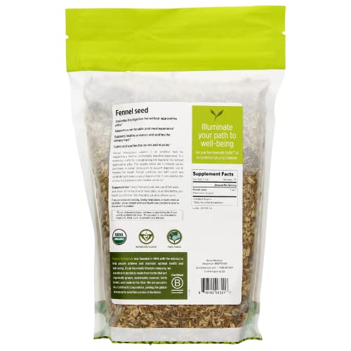 Banyan Botanicals Whole Fennel Seed - Usda Organic, 1/2 Lb - Foeniculum Vulgare - Spice & Herbal Supplement For Digestive Comfort* #TOP1