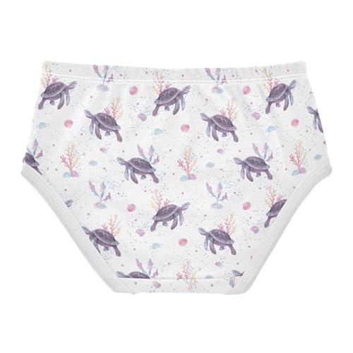 Little Girls' Soft Cotton Underwear Kids Breathable Comfort Sea Turtles Panties Briefs Toddler2