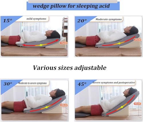 Almohada de cuña triangular de espuma viscoelástica para postura ortopédica en cama 6