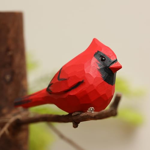 Small-Wooden-Male-Northern-Cardinal-Birds-Figurines-39-H-Handmade-Red-Cardinals-Decorations-Ornaments-Memorial-Gift-for-Home-Decor Small Wooden Male Northern Cardinal Birds Figurines 39 H Handmade Red Cardinals Decorations Ornaments Memorial Gift for Home Decor