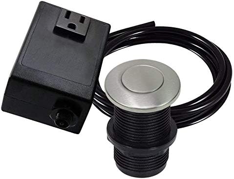 Single Outlet Garbage Disposal Turn On/Off Sink Top Air Switch Kit in Stainless Steel. Compatible with any Garbage Disposal Unit and Available in 25+ Finishes by NORTHSTAR DÉCOR. Model # AS010-SS