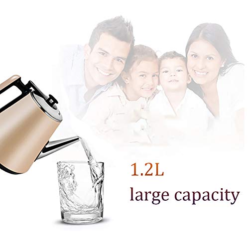 QWEASDF Tetera Eléctrica Acero Inoxidable 1.2L miniatura 3