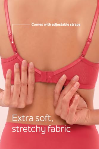 Image of Van Heusen Women's Everyday Cotton Bra|Medium Coverage|Non Padded|Non Wired|Seamless Moulded Cups|Anti Bacterial Tech| Keeps you Fresh|Sweat Absorbent|No Slip Soft Straps|Detachable Straps|Style 11001