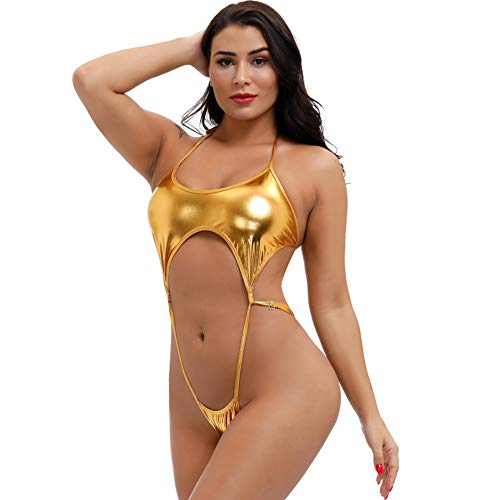 Lingerie feminina Teeny Weeny Sling Shot frente única Babydoll Exótico Micro Teddy Body Maiô Monokin