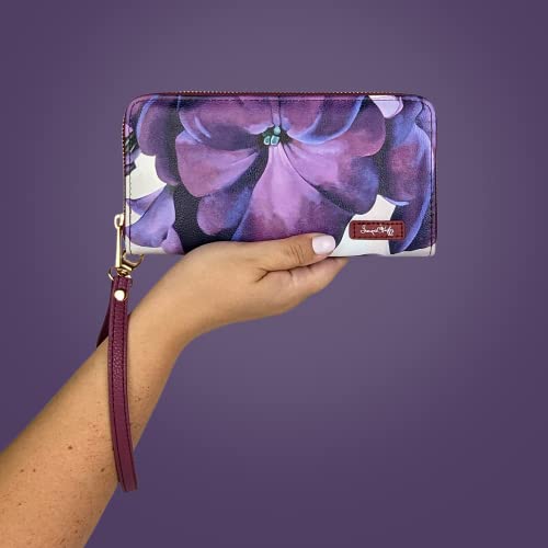 Monarque Wristlet Bifold Wallet Signature Collection (Georgia O'Keeffe Petunia)2
