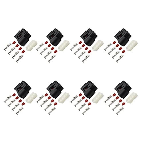 Secosautoparts 8Pcs Ignition Coil 4 Pin Plug Connector Waterproof Black Socket Kit 90980-11885 7283-7449 Fit For Toyota Matrix Camry Highlander Yaris Prius Rav4 Solara Celica Echo Spyder 2000-2010 #TOP1