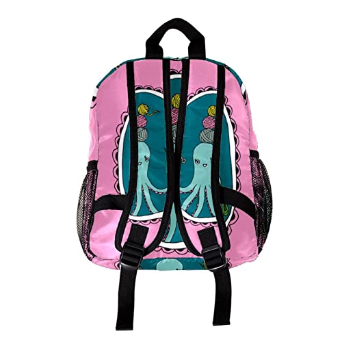 Mini sac à dos pieuvre rose pour enfant de 3 à 8 ans idéal école
