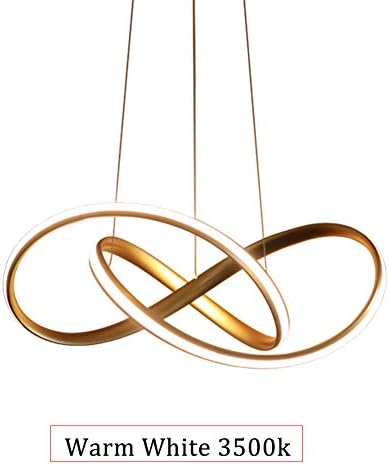 AHOUDES 40W Dimmable Pendant Lights Gold Modern Acrylic Chandeliers Lighting LED Ceiling Light Fixture for Dining Room Living Room with Remote Control 50CM