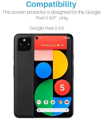 Image of HD Tempered Glass Screen Protector Compatible For Google Pixel 5 With Edge To Edge Coverage And Easy Installation Kit
