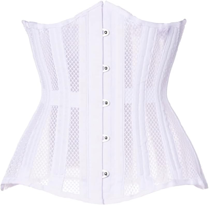 Women Heavy Spiral 26 Steel Boned Underbust Corset Satin Heavy Duty Waist Training Shaper Cincher