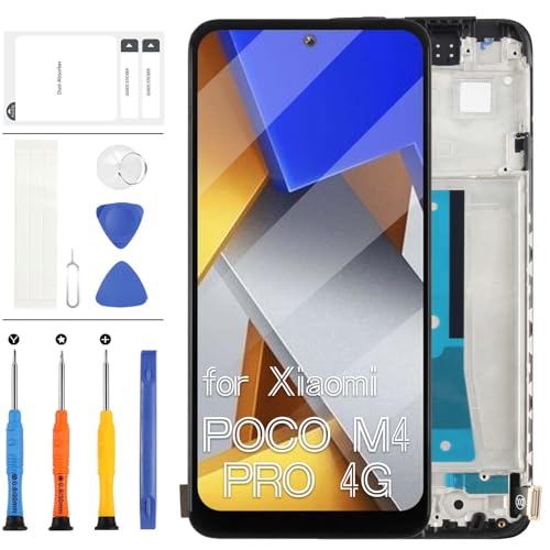 Pantalla para Xiaomi Poco M4 Pro 4G 2201117PI 2201117PG Pantalla LCD Táctil Digitalizador Asamblea para Xiaomi Poco M4 Pro 4G LCD Pantalla Reemplazo (6.43', Negro con Marco)