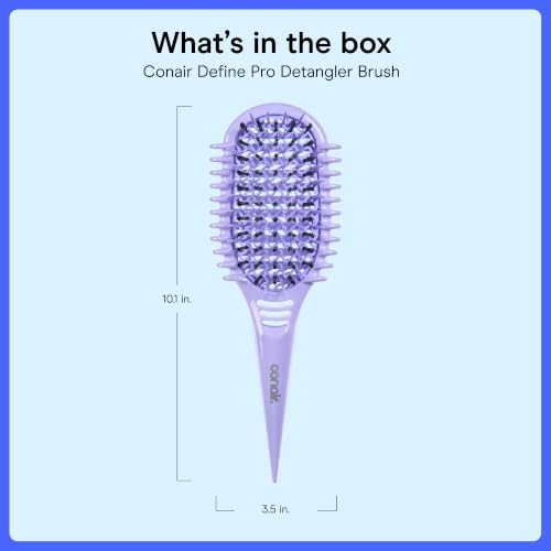 Conair Detangling Brush for Curly Hair, Loose Curls, Waves & Long Hair - image 7