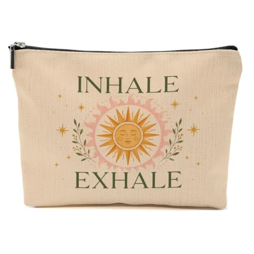 Boho Sun Makeup Bag Gifts for Women Art Floral Travel Accessory Pouch