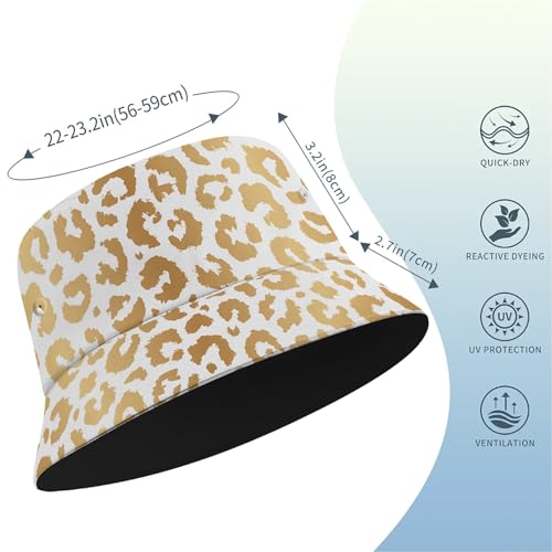 Image of Cool Bucket Hat Beach Sun Hat Beach Fishing Hat for Men Women Teens, Reversible Double-Side-Wear