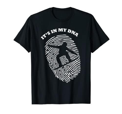 It's In My DNA Snowboard Skater Huellas Digitales Fans Retro Camiseta