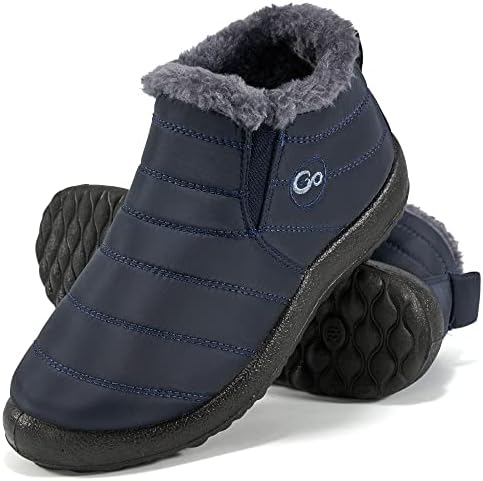 Alicegana Womens Winter Snow Boots Waterproof Fur Lining Booties Comfortable Slip On Outdoor Boots Warm Ankle Booties Anti Slip Winter Shoes for Women