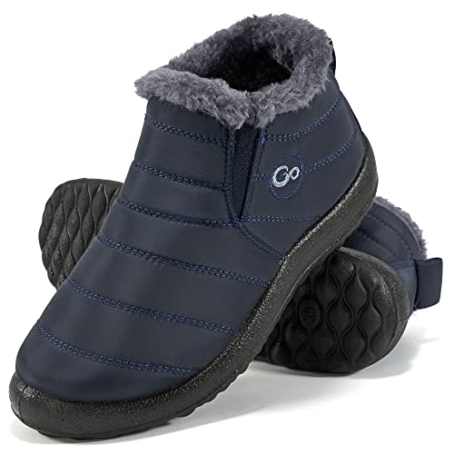 Alicegana Snow Boots for Women Winter: Warm Fur Lined Ankle Booties Comfortable Waterproof Slip On Lightweight Womens Boots
