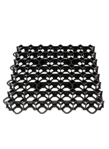 Preisvergleich Produktbild Kunststoff-Rasengitter SG1 schwarz Rasenplatte Bodengitter 40 mm Rasenwaben Garten