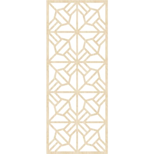 Image of 21 3 /8 inchW x 54 3 /8 inchH x 3 /8 inchT Auburn Decorative Fretwork Wood Wall Panels, Birch