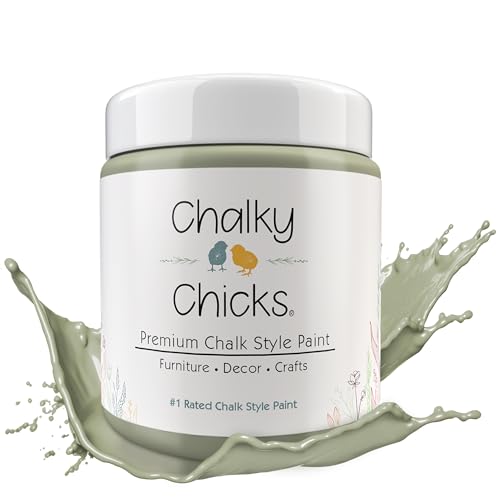Chalky Chicks All-in-One Chalk Paint for Furniture or Cabinet -16FlOz-Matte