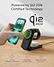 Belkin MagSafe Charger Compatible, 3-in-1 Charging Station, Qi2.2 25W Magnetic Wireless Charger Dock, Foldable Charging Stand for iPhone 17/16/15, Apple Watch, AirPods, Pixel 10 (45W Adapter Included)
