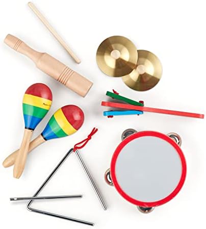 Melissa & Doug Band-in-a-Box Clap! Clang! Tap! - 10-Piece Musical Instrument Set | Kids Musical Instruments, Wooden Percussion Instruments For Toddlers And Kids Ages 3+ 3 41P2CXLKFPL. AC