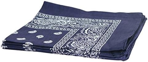 Paisley Cotton Bandanas NAVY