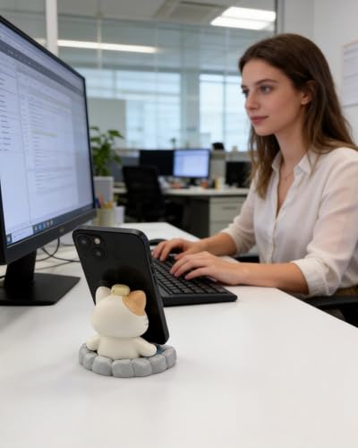 Support de téléphone en forme de chat mignon, le cadeau de bureau idéal