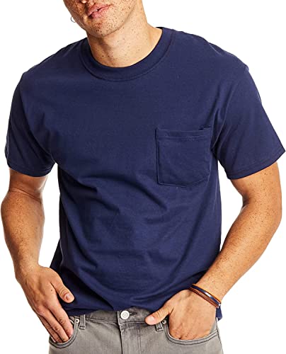 Hanes Men's Slightly Imperfect Soft Breathable Cool Comfort Pocket Tshirts 6 Pack4